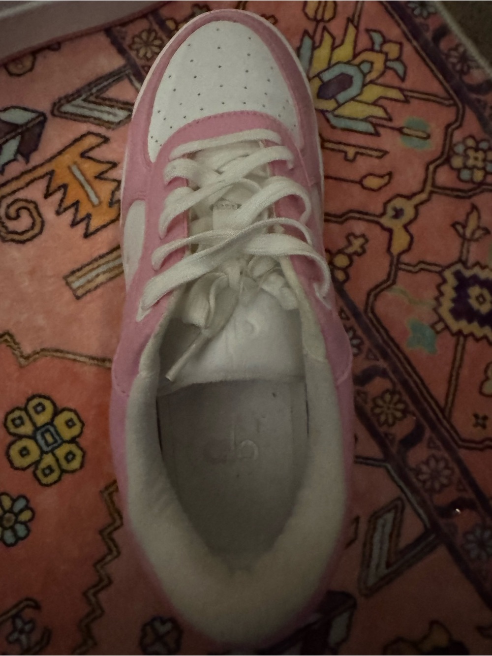 ALO Yoga Pink and White Low-Top Sneakers Size: 39 US:8.5 - Picture 2 of 7
